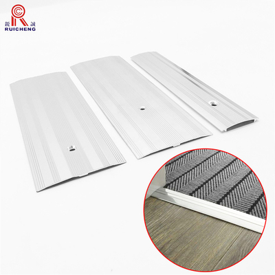 Anodised Silver Aluminium Door Threshold Transition Strips 8.5mm Height