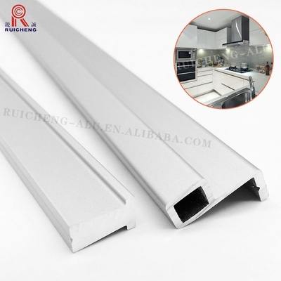 T8 Aluminium Handle Profile For Kitchen 3mm Thickness Sandblasted